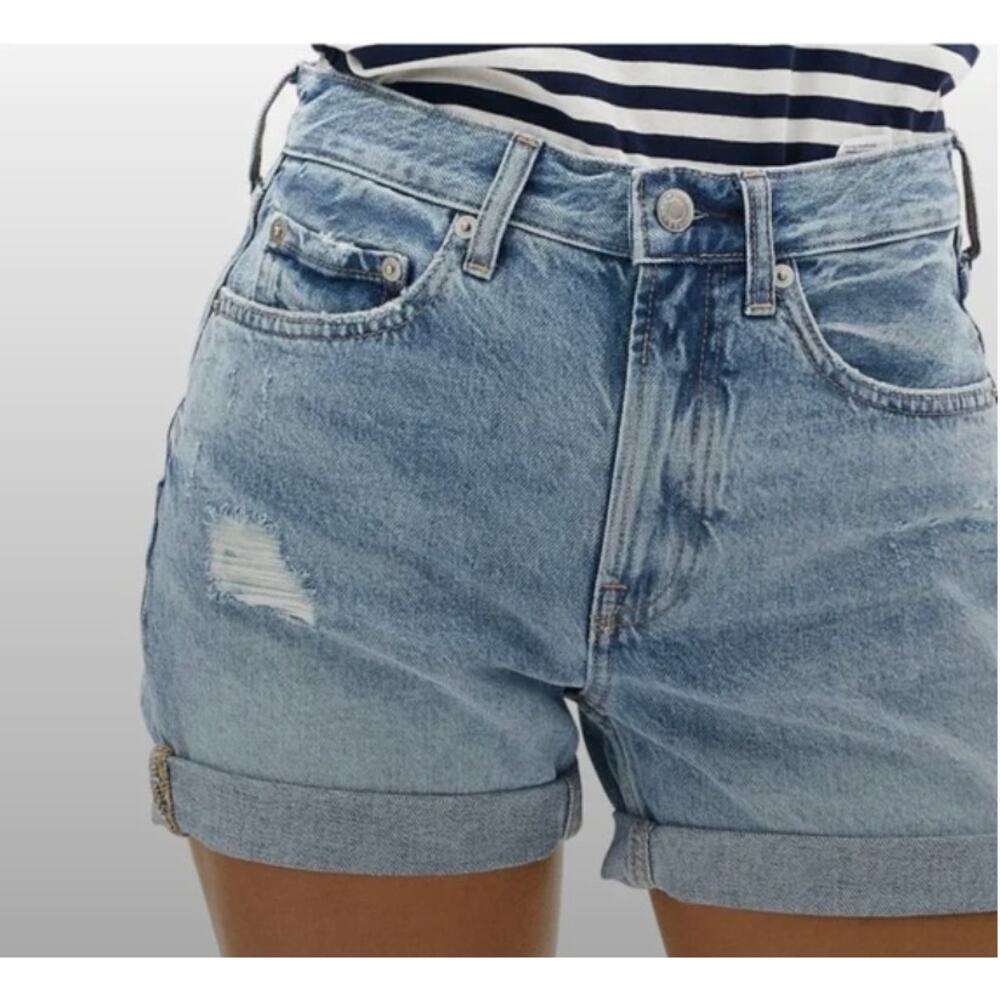 Everlane The Denim Short Womens 23 High Rise Organic Cotton Jean Shorts - Picture 2 of 8